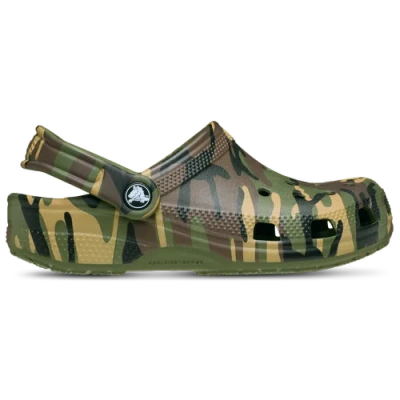 Crocs Kids' Boys   Classic Camo Clogs In Green