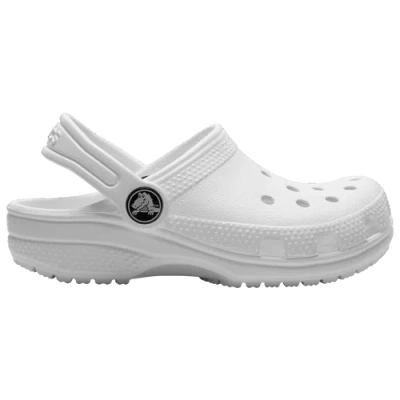 Crocs Kids' Gray Crush Clogs In White/white