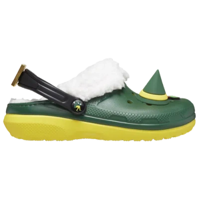 Crocs Kids' Boys  Classic Lined Elf Clogs In Yellow/white/green
