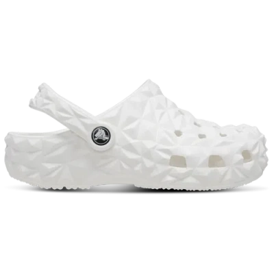 Crocs White Classic Geometric Clogs