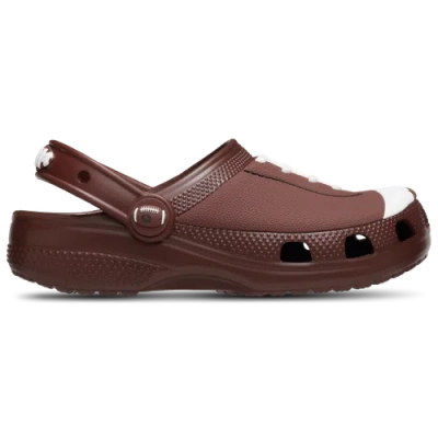 Crocs Kids' Boys Preschool   Classic Football Clogs In Dark Clay/white