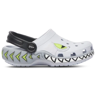 Crocs Kids' Boys Preschool  Light Up Shark Clogs In Gray