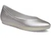 Crocs Brooklyn 210498-040 Ballet Flat Wometallic Silver Pointed Toe Zap570 In Animal Print