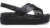 Crocs Brooklyn 4u Cross Strap Platform Sandals In Black