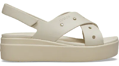 Crocs Brooklyn 4u Cross Strap Sandal In Neutral