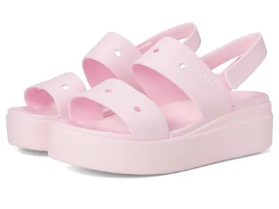 Crocs Brooklyn 4u Low Wedges In Pink