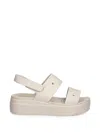 Crocs Brooklyn 4u Platform Sandals In Gray