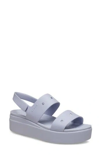 Crocs Brooklyn 4u Water Resistant Wedge Slingback Sandal In Blue