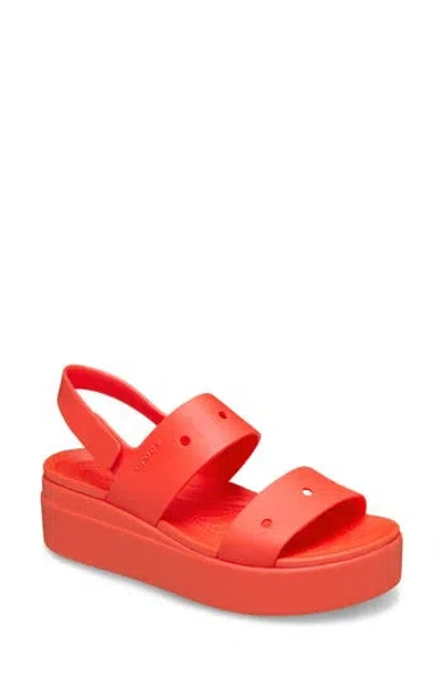 Crocs Brooklyn 4u Water Resistant Wedge Slingback Sandal In Multi
