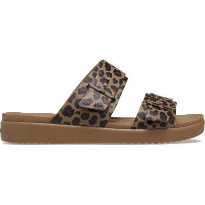 Crocs Brooklyn Buckle Low Low Animal Sandal In Multi