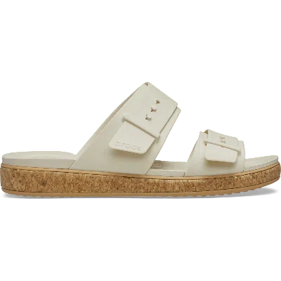 Crocs Brooklyn Buckle Low Low Cork Sandal In White