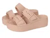 Crocs Brooklyn Buckle Low Wedge In Multi