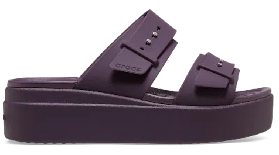 Crocs Brooklyn Buckle In Purple