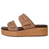 Crocs Brooklyn Cork Buckle Wedge Sandal In Multi