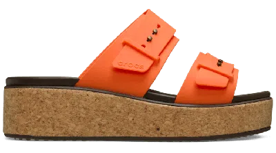 Crocs Brooklyn Cork Buckle In Topaz