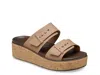 Crocs Brooklyn Cork Buckle Wedge Sandal In Brown
