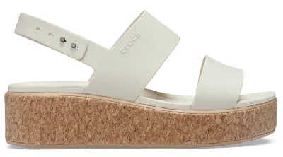Crocs Brooklyn Cork Low Wedge In Brown