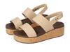 Crocs Brooklyn Cork Low Wedge In Multi