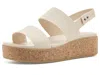 Crocs Brooklyn Cork Low Platform Wedge Sandal In Multi