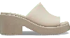 Crocs Brooklyn Frosted Slide Heel In Taupe