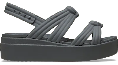 Crocs Brooklyn Knot Low Wedge In Gray