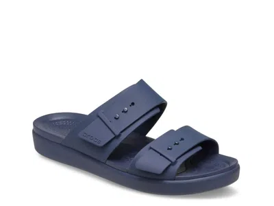 Crocs Brooklyn Low Low Wedge Sandal In Blue