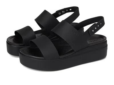 Crocs Brooklyn Low Wedge In Black