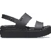 Crocs Brooklyn Low Wedge In Black