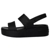 Crocs Brooklyn Low Wedge In Black
