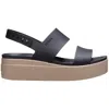 Crocs Brooklyn Low Wedge Black / Mushroom 206453 Women's