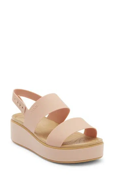 Crocs Brooklyn Low Wedge Matte Wrap Sandal In Multi
