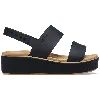 Crocs Brooklyn Low Wedge Matte Wrap Sandal In Black