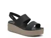 Crocs Brooklyn Low Wedge Sandals In Black