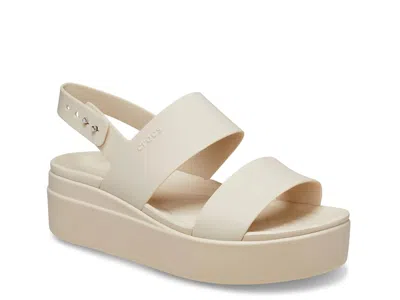 Crocs Brooklyn Low Wedge Sandal In Neutral