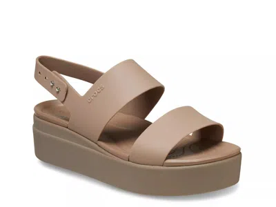 Crocs Brooklyn Low Wedge Sandal In Brown