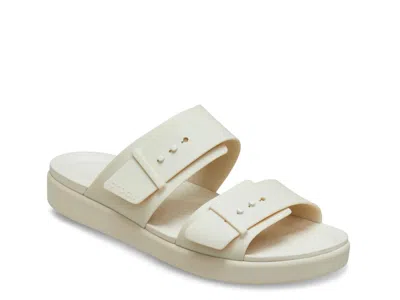 Crocs Brooklyn Low Wedge Sandal In White