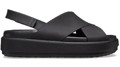 Crocs Brooklyn Luxe Cross Strap In Black/black