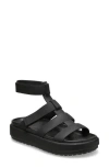 Crocs Brooklyn Luxe Gladiator In Black/black