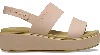 Crocs Brooklyn Matte Wrap Low Wedge In Nude