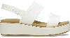 Crocs Brooklyn Matte Wrap Low Wedge In White