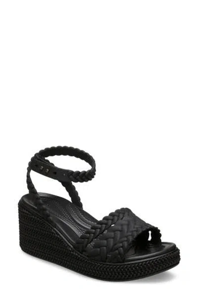 Crocs Brooklyn Platform Wedge Sandal In Black