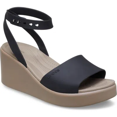 Crocs Brooklyn Platform Wedge Sandal In Black