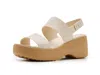 Crocs Brooklyn Sky Platform Sandal In Neutral