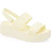 Crocs Brooklyn Slingback Platform Wedge Sandal In Butter Cream