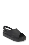 Crocs Brooklyn Luxe Cross Strap In Black/black
