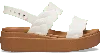 Crocs Brooklyn Woven Low Wedge In Chalk