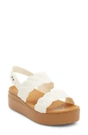 Crocs Brooklyn Woven Water Resistant Wedge Sandal In Neutral