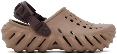 Crocs Brown Echo Clogs In Latte