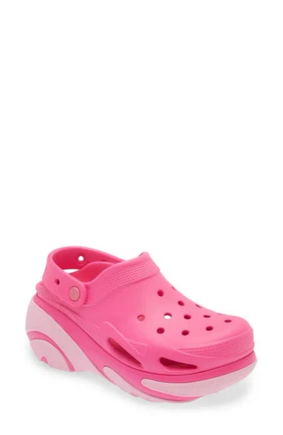 Crocs Bubble Crush Clog In Pink Crush