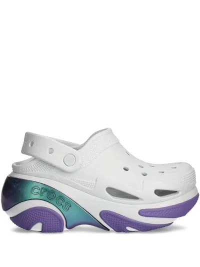 Crocs Bubble Crush Clog Platform Shoes In White